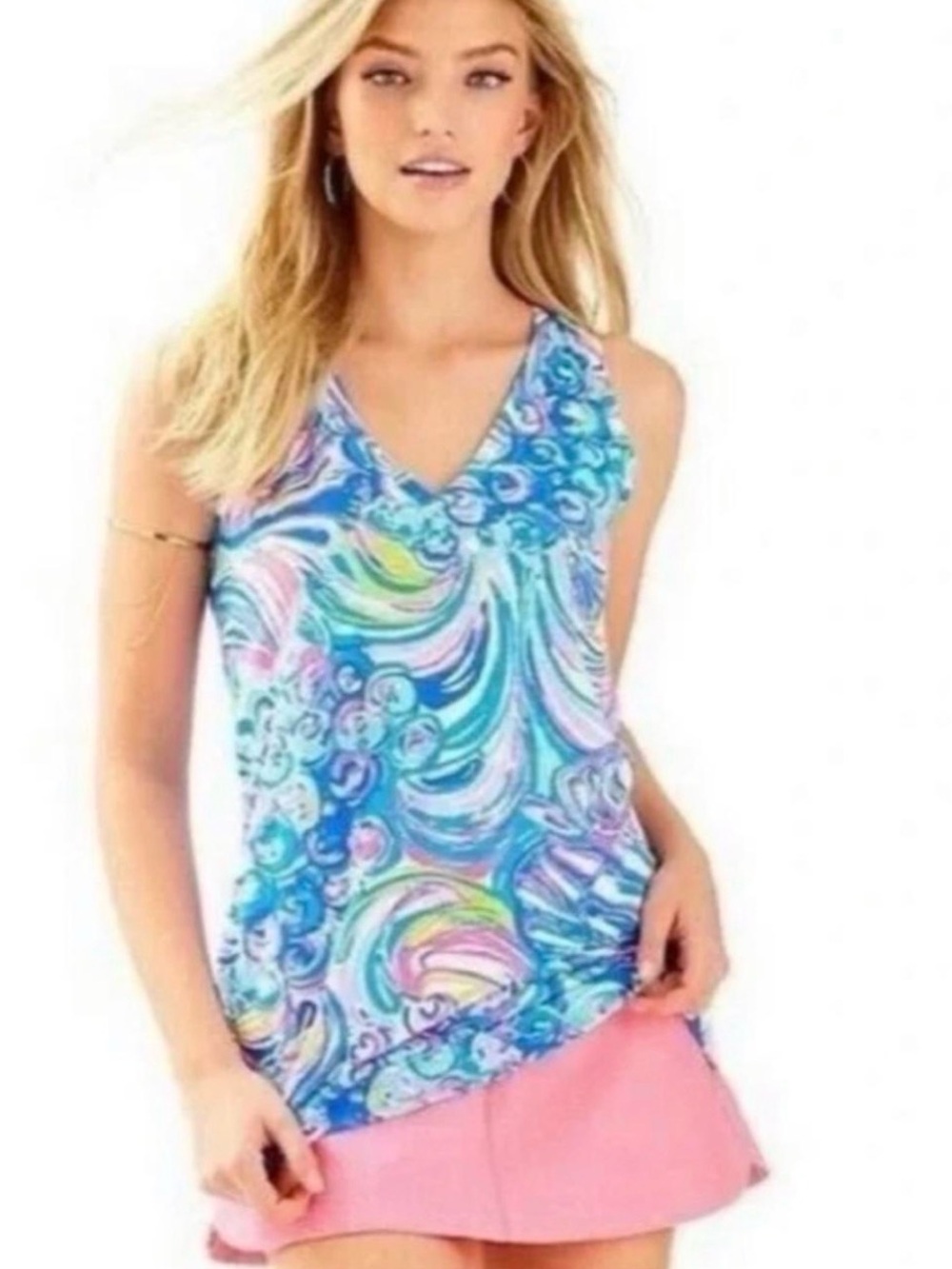 NWOT Lilly Pulitzer Jaylynne Tank Top Gillty Pleasure Print Size Small